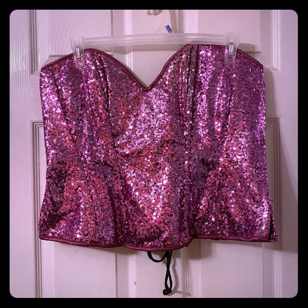 Purple Sequins Corset